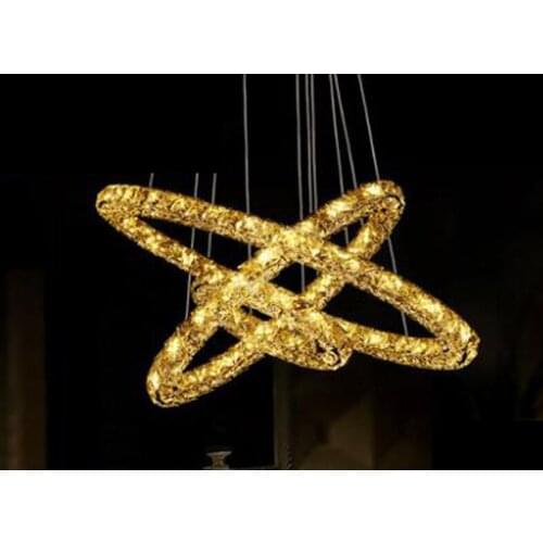 Restaurant lamp chandelier three creative oval modern minimalist led crystal lamp living room staircase chandeliers led fixture