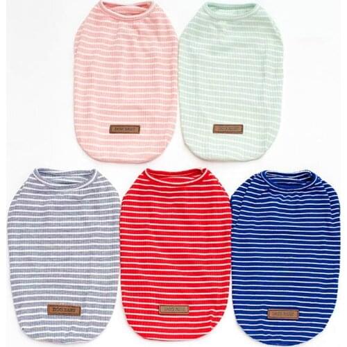 Summer Pet Dog Clothes for Small Dogs Clothes for Dog Chihuahua Costume Stripe Vest Dogs Clothing Shirt Pug Pet Clothing Puppy 3