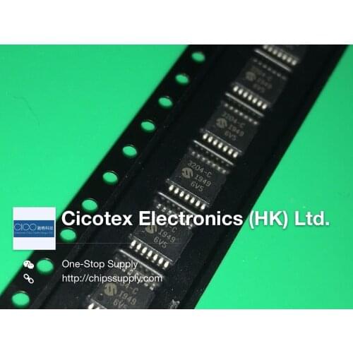 5pcs/lot MCP3204-CI/ST TSSOP14 3204-C IC ADC 12BIT 2.7V 4CH SPI14TSSOP MCP3204T-CI/ST