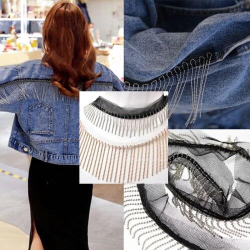 Copper Chain Fringed Beaded Lace Trimming DIY Handmade Macrame Clothes Bags Shoes And Hats Headscarf Tassel Lace Trim Decoration