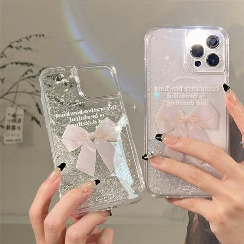 Glitter Liquid Quicksand Bling Diamond Phone case For iphone 12 11 pro max 12mini XS MAX X XR 7 8 6S 6 Plus SE2 clear cover Case