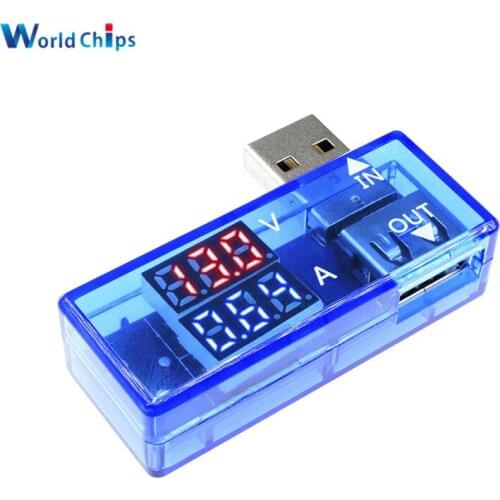 Mini 5V Red Blue USB Current Voltage Meter Tester Voltmeter Ammeter Detector Digital Display Mobile Phone Power Charger Doctor