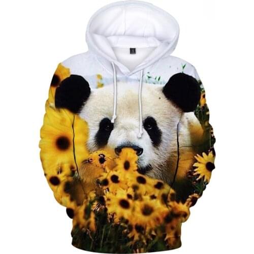 Popular 3D Panda Hoodies Men Sweatshirts Women Pullovers Fashion Autumn Kids Animal Hooded Casual Boys Girls Streetwear Clothing