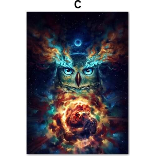 Abstract Animal Lion Owl Wolf DIY Cross Stitch 11CT Embroidery Kits Craft Needlework Set Printed Canvas Cotton Thread Sell