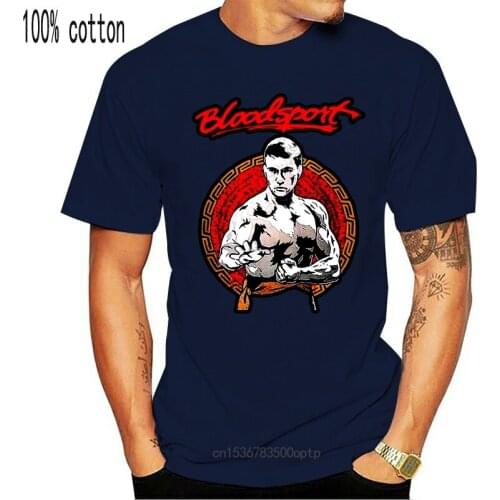 New Van Damme - Bloodsport Classic Movie Black Men T-Shirt Size Cartoon T Shirt Men Unisex 2021 Fashion Tshirt