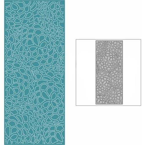 New Slim Dotted Blooming Scallop Background Plate Craft Embossing 2021 Metal Cutting Dies for DIY Scrapbooking Album Card Making