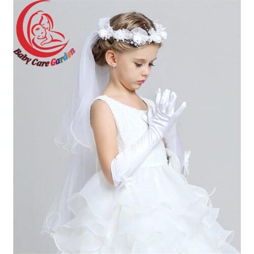 Girl Princess Infant Baby Girls Winter Party Wedding Elbow Long Gloves Clothes Costumes2012 Children Clothing Kids Child