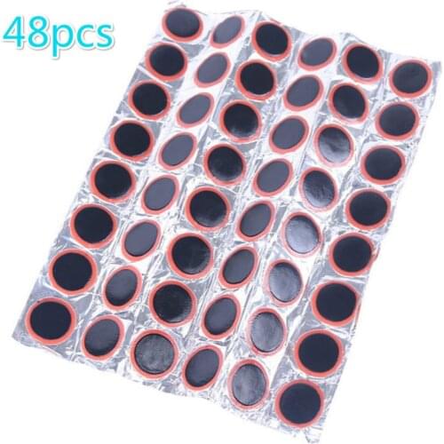 48pcs/lot MTB Bike Tyre Patch Puncture Maintenance Tyre Patch 25mm Bicycle Tire Rubber Patch Cycling Repairing Tools