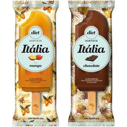 Custom Links MOQ 50000PCS Freezer plastic bag printing OPP back sealed bags ice cream popsicles bags