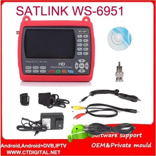 Satlink WS-6951 handheld sat finder dvb-s2 4.3` TFT Satellite Finder DVB-S2 Satellite Meter