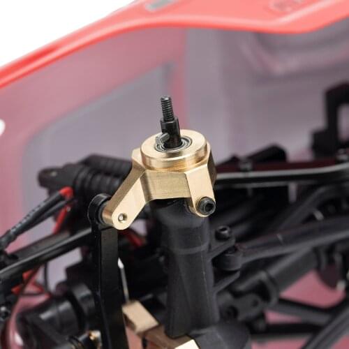 2PCS Brass Steering Knuckle For AXIAL SCX24 AXI90081 Upgrades 1/24 RC Crawler Car
