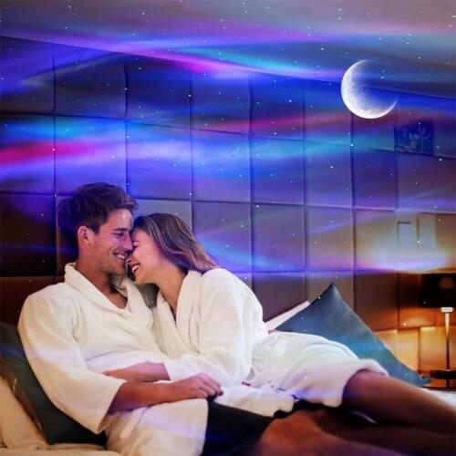 Aurora Star Lights Laser Galaxy Starry Sky Ocean Wave Projector Night Light Colorful Nebula Moon Lamp Bluetooth-compatible Music