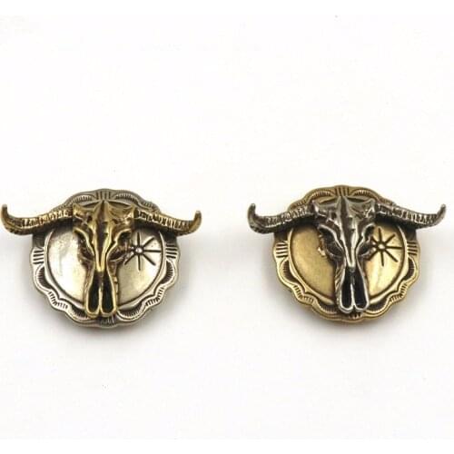 Retro Cow Sull Concho Screw Bull Skull Conchos
