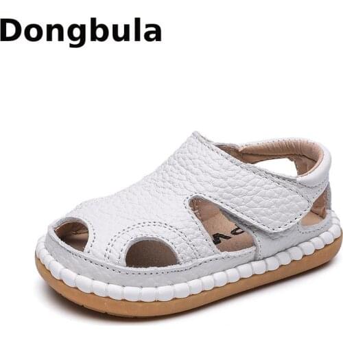 Baby Sandals Toddler Girls Boys Summer Shoes For Children Genuine Leather Beach Shoes Kids Sneakers Fashion Casual Infant Flats