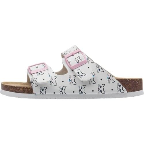 Women Arizona 2-Strap Adjustable Buckle Flat Casual Cork Slide Sandals Arch Support Slippers 2021 Summer 2.5cm Heel 8.5cm Width