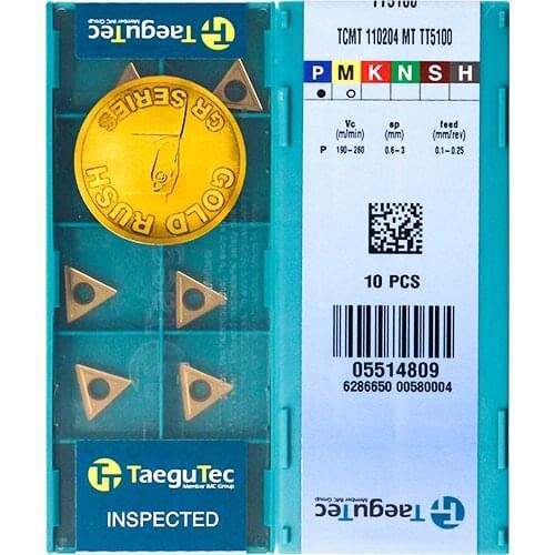 TCMT110204-MT TT5100 100% Original TAEGUTEC carbide insert with the best quality 10pcs/lot free shipping
