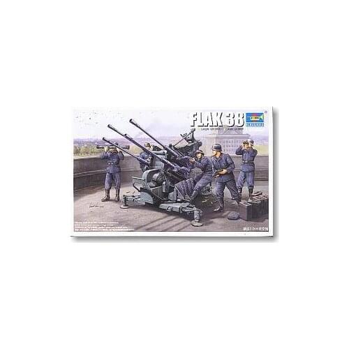 Trumpeter 1/35 scale model 02309 FLAK 38 2cm quadruple traction air defense gun