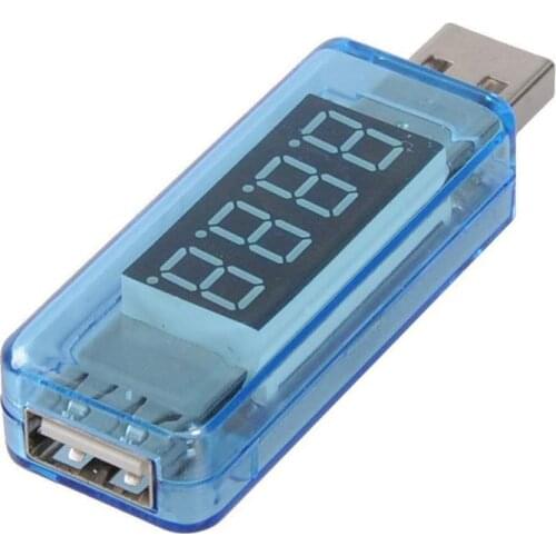 Blue USB Current Voltage Charging Detector Mobile Power Current Voltmeter Ammeter Voltage USB Charger Tester