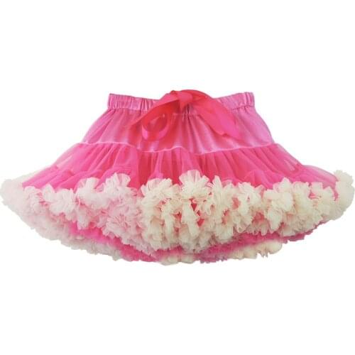 2020 Petti Skirts Girls Fluffy Chiffon Pettiskirt Colorful Tutu Skirt Girl Dance Skirt Christmas Tulle Princess Skirts 1-6 Years