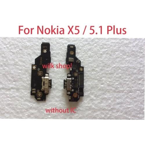 For Nokia X5 / 5.1 Plus Type-C USB Charging Port Charger Dock Antenna Connector Mic Flex Cable Circuit Board