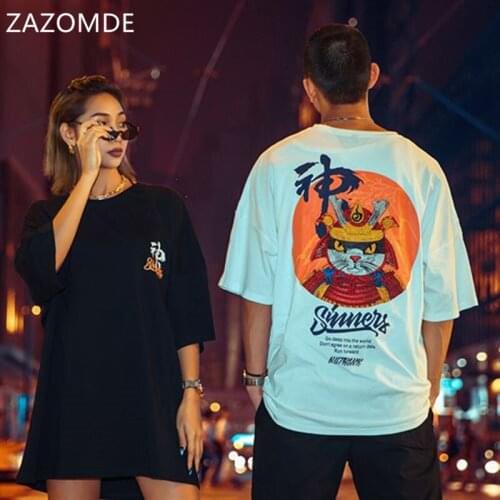ZAZOMDE 2021 Couple Tshirt Men Fashion Cotton T-shirt Plus Size Tops Loose Men Clothing Youth Oversized Streetwear T Shirt Men