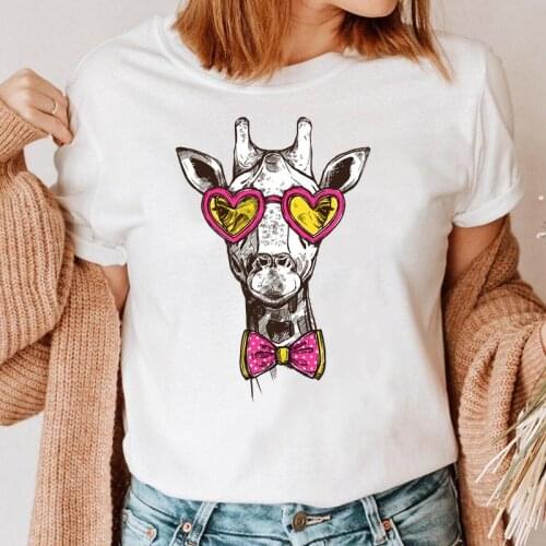 Women Love Animal Funny New Style Graphic 90s T Shirt Female Tee Ladies Fashion Short Sleeve Cartoon T-shirt Top Print Clothing