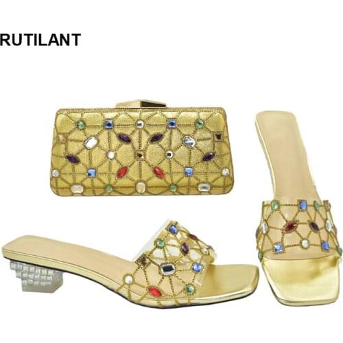 2021 Shoes and Bags To Match for Party Open Toe Shoes Clear Heels for Women Transparent Rhinstone Wedding Shoes for Women Bride