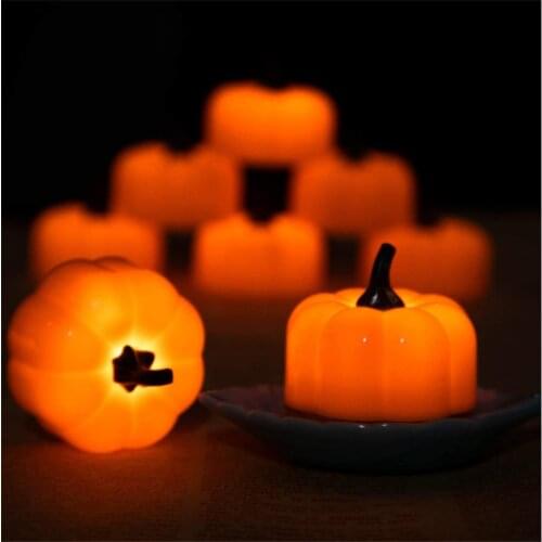 12pcs/set Halloween Decoration Simulation Pumpkin Lantern Party Decoration LED Halloween Home Party Decoration Props Lights