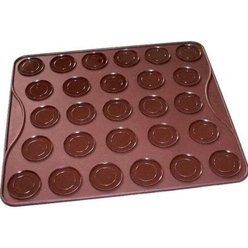 27-Round Macarons Macaroons Silicone Baking Pastry Sheet Mat