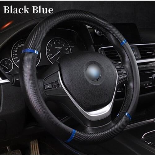 38CM Carbon Fiber Car Trim Steering Wheel Cover For Volvo S60 XC90 V40 V70 V50 V60 S40 S80 XC60 XC70 Nissan Qashqai X-TRAIL Juke