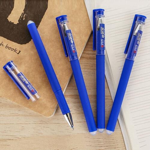 4Pcs/set Erasable Gel Pen 0.5mm Erasable Pen Refill Blue Black Gel Ink Pen Office School Student Study Stationery Writing Tools