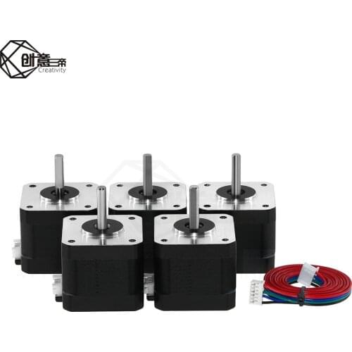 5PCS Nema 17 Stepper Motor 42 Motor Nema17 Stepping Motor 38mm 42BYGH 1.7A Step Motor 4-lead for CNC 3D Printer(17HS4401S)