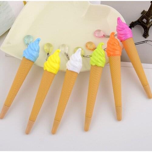 50PCS Student Prize Creative Stationery Colorful Ice Cream Styling Neutral Pen Office Accessories