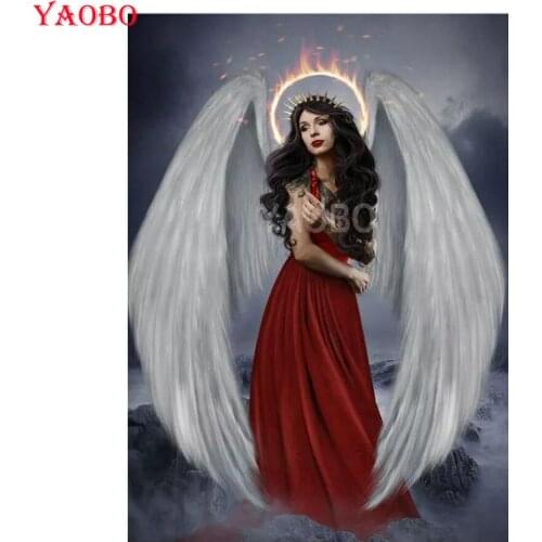 5D Diamond Painting Angel woman Pictures Of Rhinestones Diamond Embroidery Diamond Mosaic Full Wall Decorations Living Room Art
