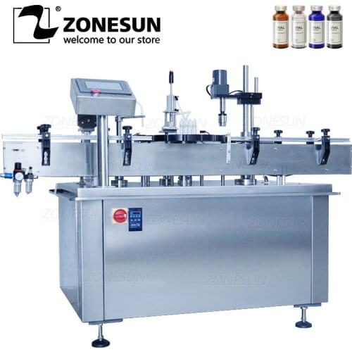 ZONESUN Automatic Custom Penicillin Bottle Essential Oil Cosmetic Vial Beverage Filling And Capping Machine