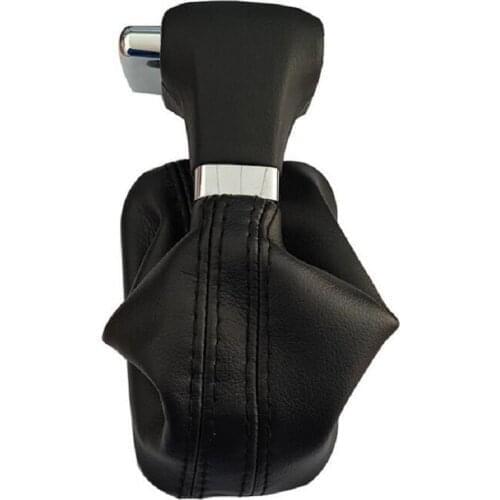 Automatic AT Car Shift Gear Knob Gaitor Shifter Lever Gear Stick Knob Leather Cover For Skoda VW Tiguan Touran Bora Passat