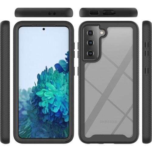 For Samsung Galaxy S21 Ultra Case Soft Bumper + Crystal Case Clear Hard Panel 360 Protect Shockproof Cover For Galaxy S21 Plus