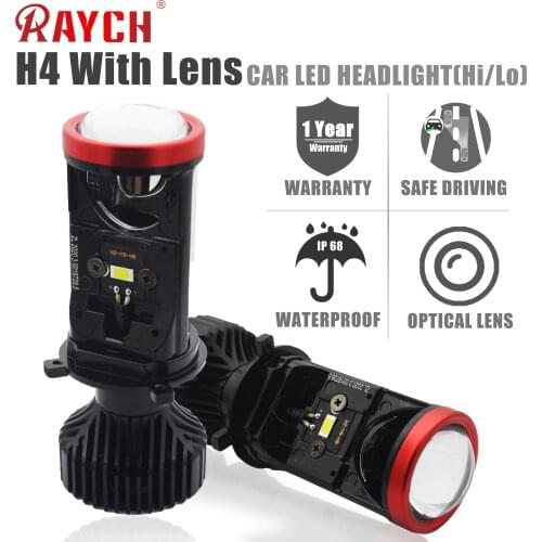 H4 Led Headlight Car Motorcycle With Lens Canbus Bulb 6000K 12V Projector Left Hand Drive Right Hand Drive 95W 20000Lm