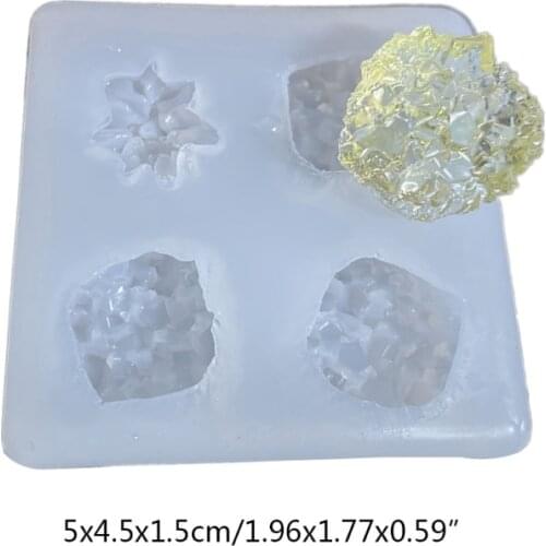 Simulation Stone Crystal Epoxy Resin Mold Decorations Pendant Chocolate Cake Silicone Mould DIY Crafts Jewelry Making Tools