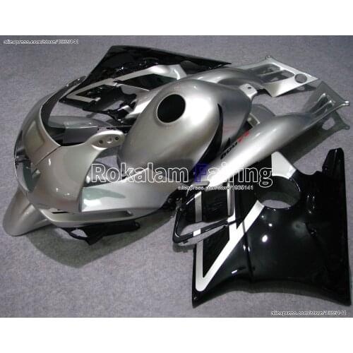 Body Kit For Honda CBR600 F2 1991-1994 CBR 600 F2 91 92 93 94 CBRF2 Silver Black ABS Plastic Motorcycle Fairing Set