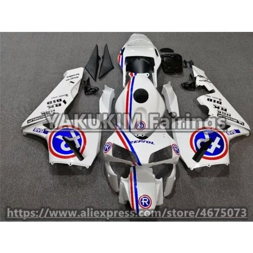 ABS Injection Fairings Kit For Honda CBR600 RR 2003 2004 f5 03 04 Motocycle Plastic CBR 600 RR 2003 2004 Custom Cowling R White