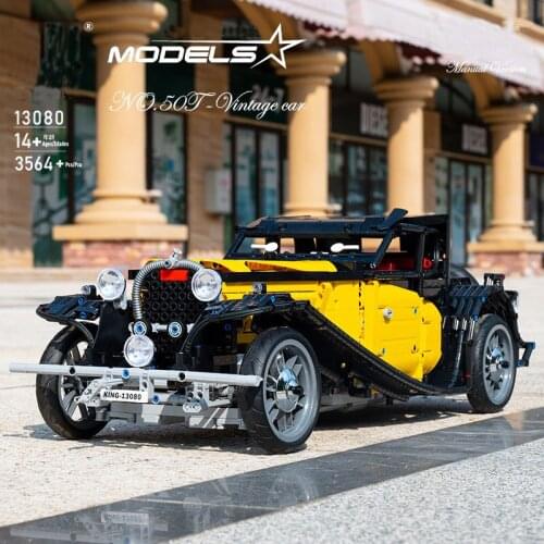 3564pcs YX13080 Bugatti Classic Car Power group Nostalgic Car Building Blocks Car Model Toys For Boys Birthday Christmas Gift