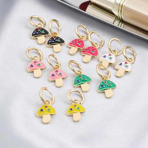 New Ins Colorful Sweet Cute Love Earrings Simple All-Match Heart Earrings For Women Girls Fashion Jewelry Gift