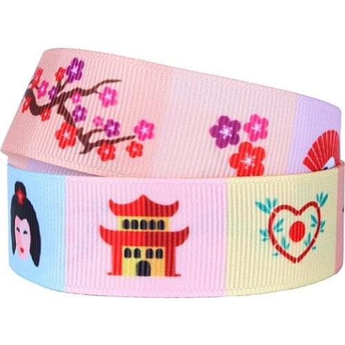 FLRA Ribbon 16mm Japanese series printed grosgrain ribbon
