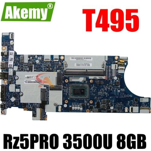 Akemy For Lenovo ThinkPad T495 Notebook Motherboard FA495 NM-C131 CPU Rz5PRO 3500U RAM 8GB Tested testing FRU 02DM035 02DM034