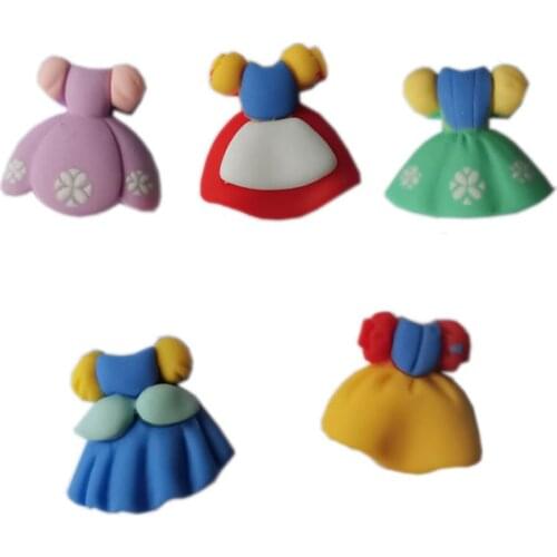 Cartoon Princess Dress Flat Back Resin Cabochon For Phone Case Decoration Scrapbooking Crafts DIY Hair Accessories