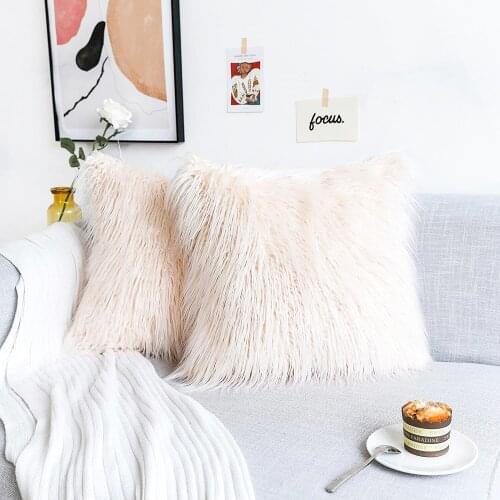 Soft Fur Plush Cushion Cover Home Decor Pillow Covers Living Room Bedroom Sofa Decorative pillowcase 45x45cm shaggy fluffy cover