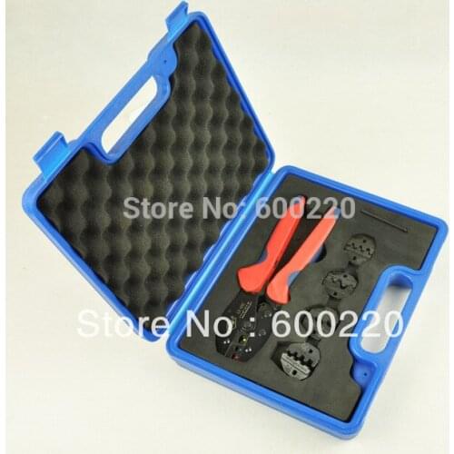 Plastic box combination tools crimper pliers set LY03C-5D3 with 4 replaced crimping dies hand tool set box