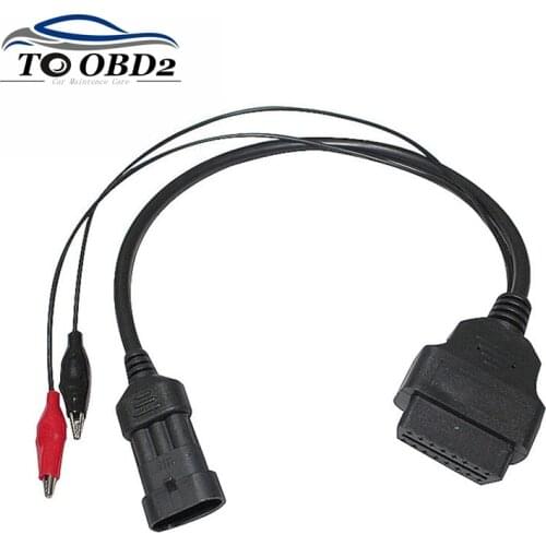 OBD OBD2 Auto Car Cable Fit for Fiat 3Pin to OBDII 16Pin Alfa Lancia DLC For Fiat 3 Pin Male to 16 Pin Female Diagnostic Cable
