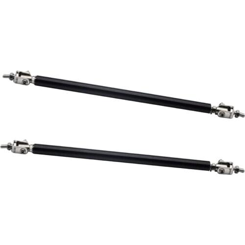 Adjustable Front Bumper Lip Splitter Strut Tie Bar Support Rod 2pcs
